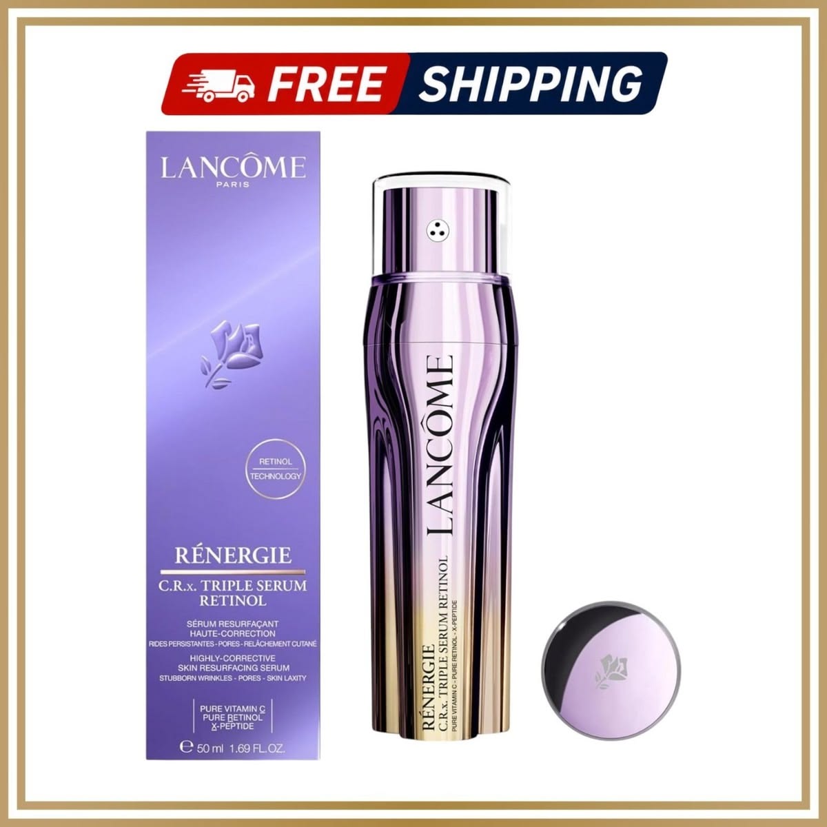 2-Pack Lancôme Rénergie C.R.x Triple Retinol Serum 1.7 oz / 50mL Each | New Sealed