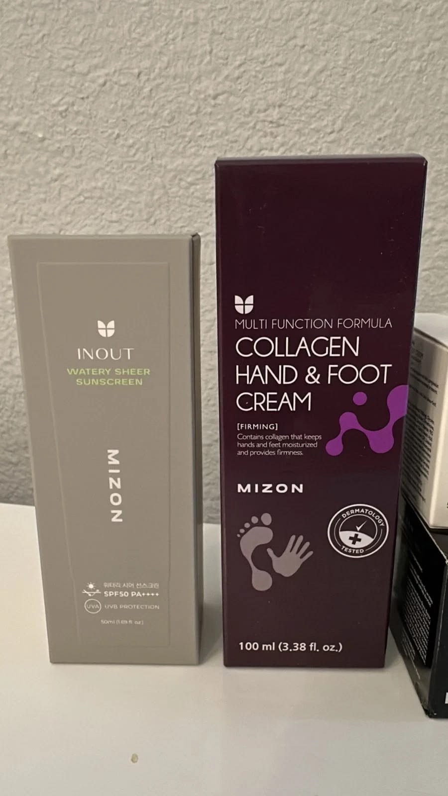 MIZON 4Pc Skincare Set SPF50 Sunscreen Placenta Ampoule & Wrinkle Tox Cream
