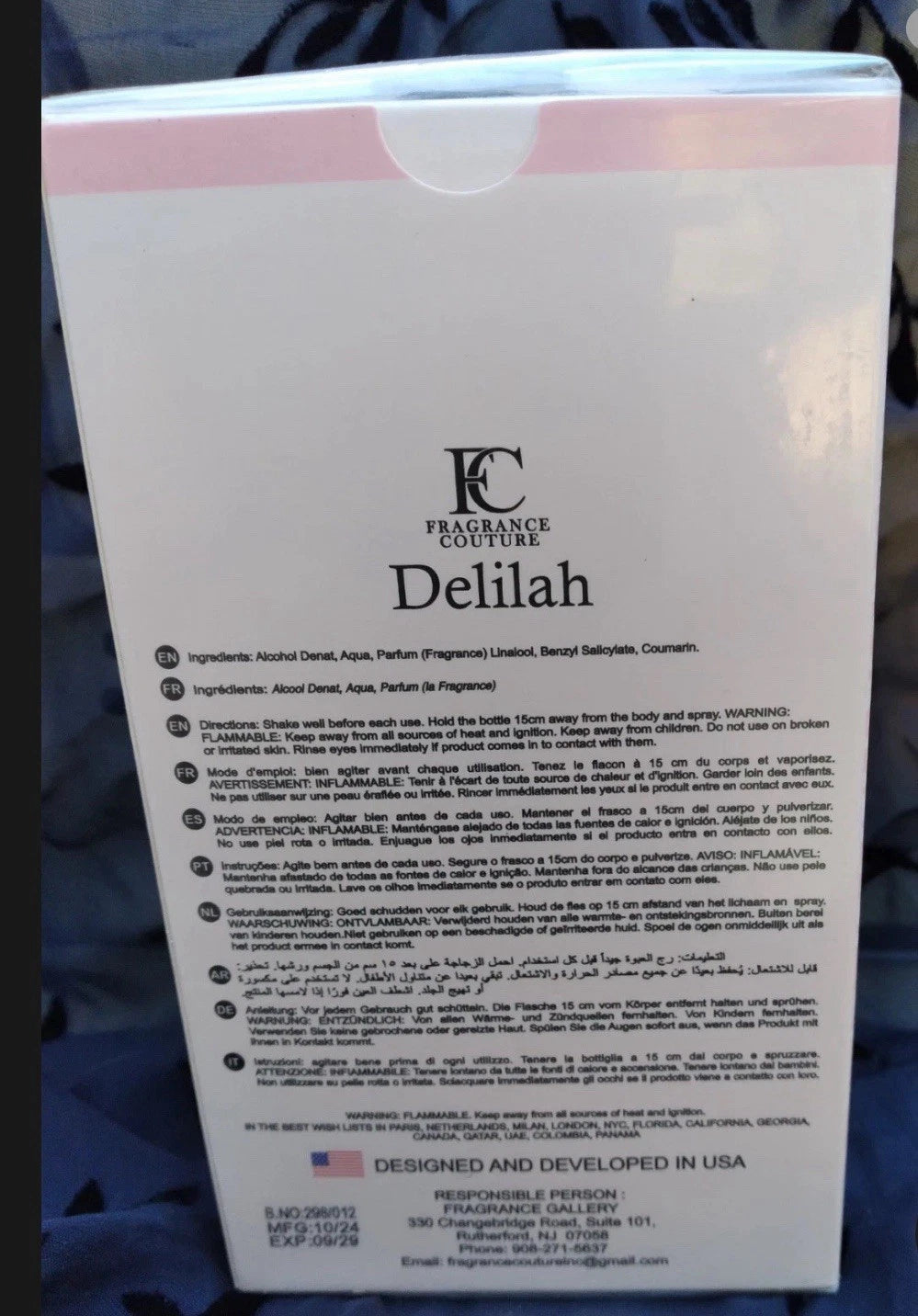 Delilah Perfume for Women 100ml / 3.4 fl oz – Long Lasting Floral Fragrance