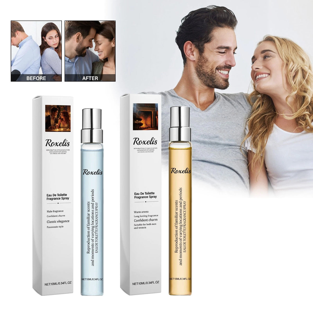 Unisex Eau de Toilette Fragrance Spray 10ml / 0.34 fl oz – Long Lasting Fresh Scent